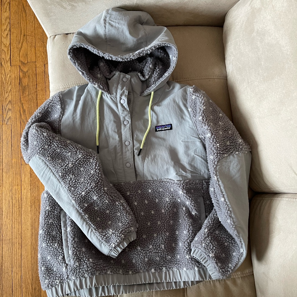 Patagonia Shelled Retro-X Jacket Polka Dot Gray - Women's Small